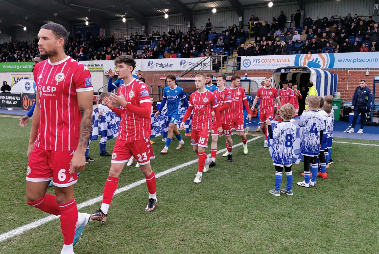 Our sponsored team steps onto the pitch of a professional football club!